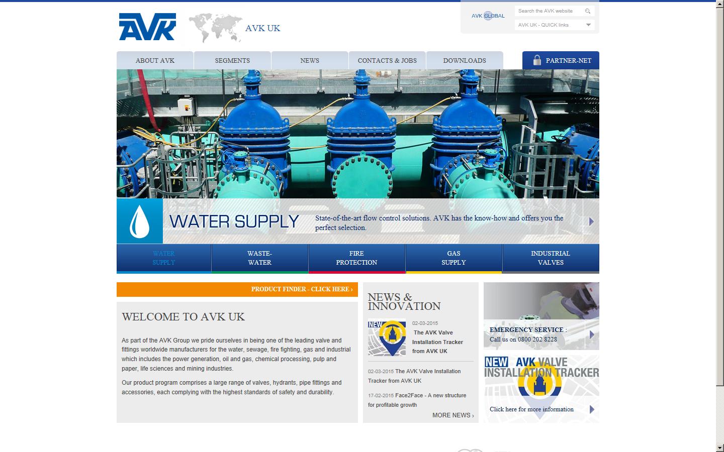 AVK UK Ltd Website