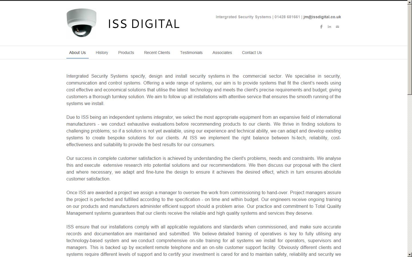 Intergrated Security Systems Ltd Website