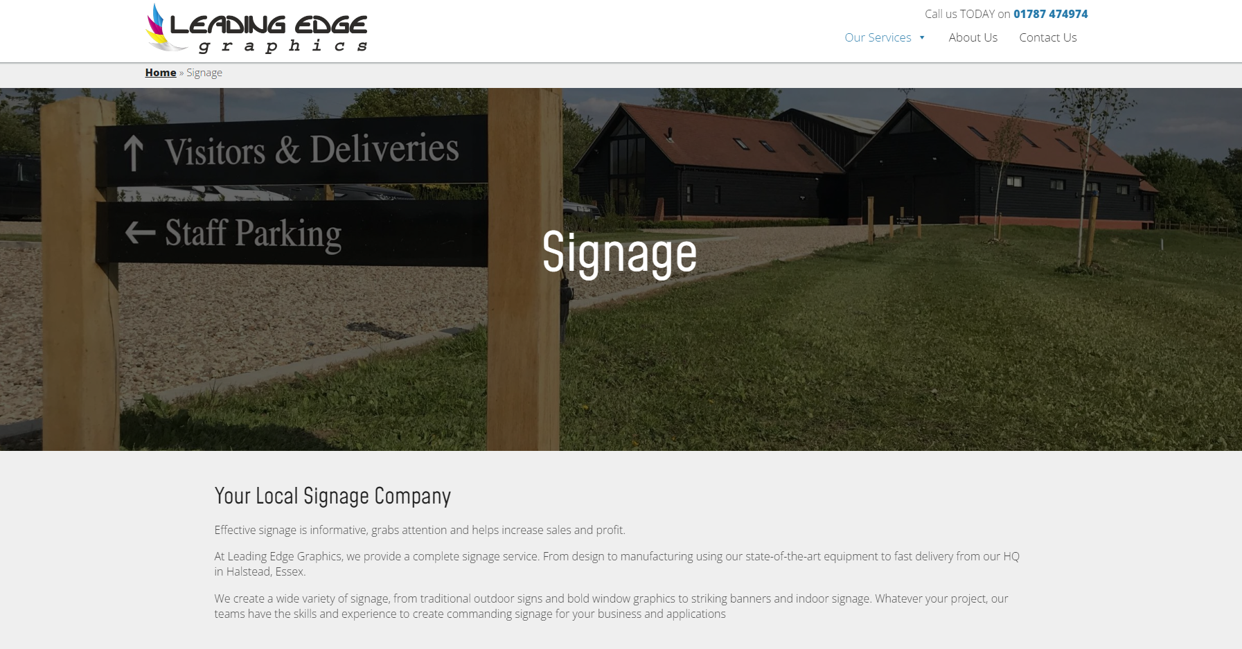 Leading Edge Graphics Ltd Website