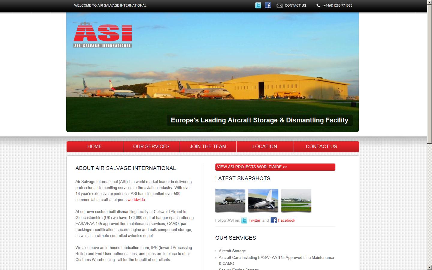 Air Salvage International Ltd Website