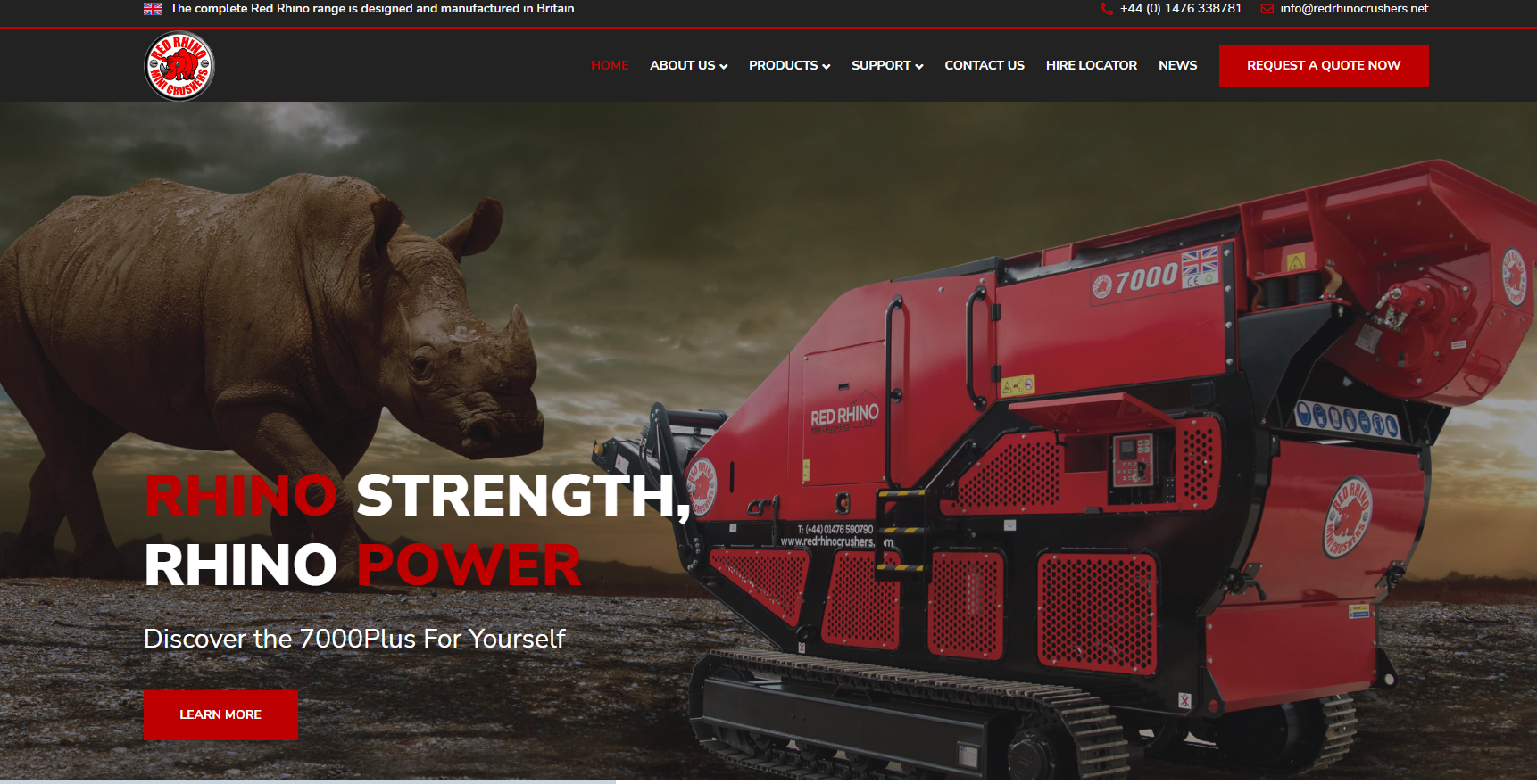 Red Rhino Crushers Ltd Website