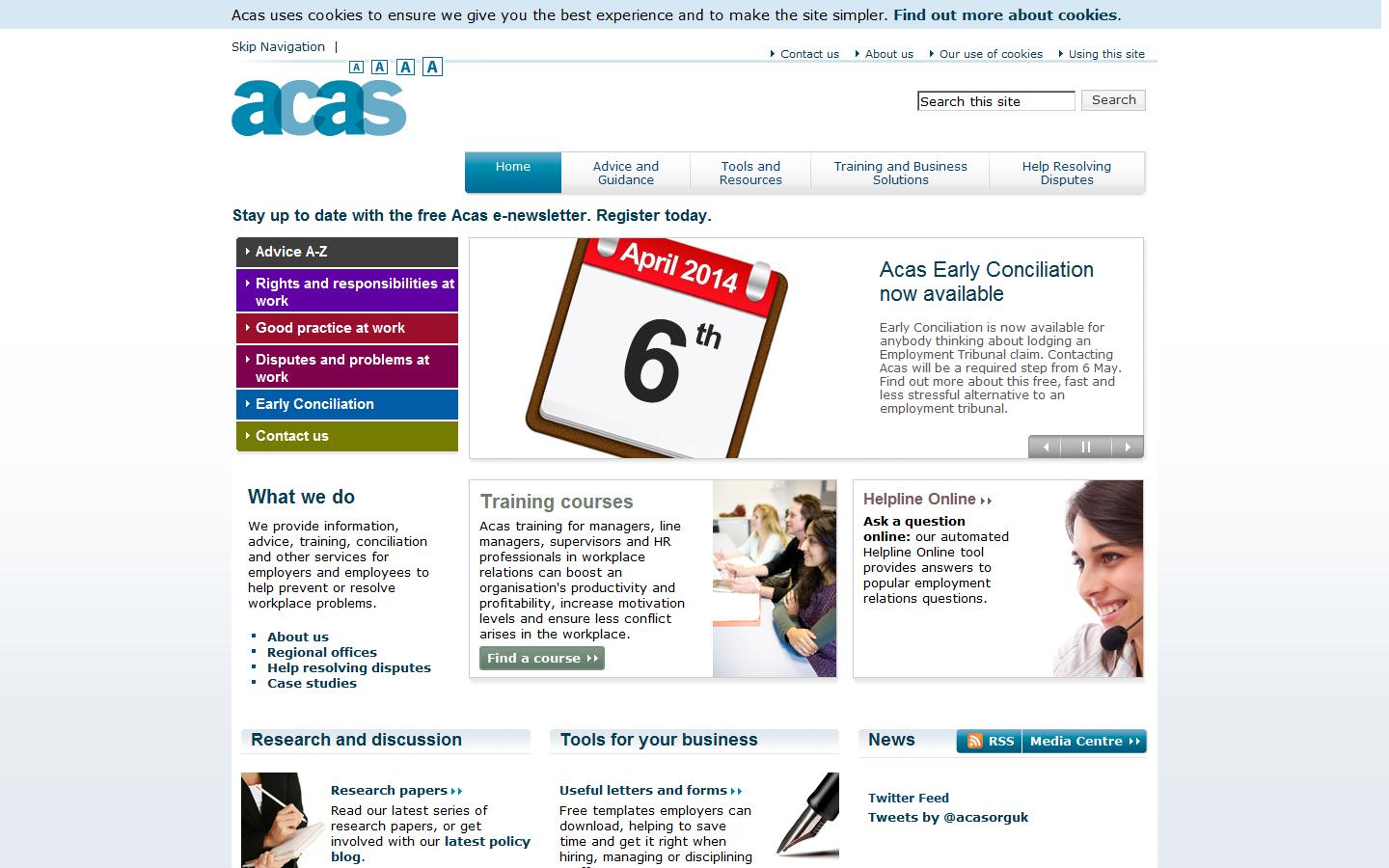 Acas National Website