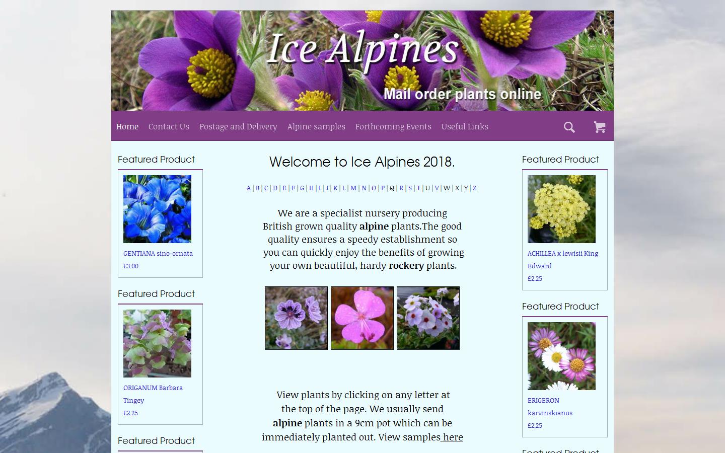 Ice Alpines Website