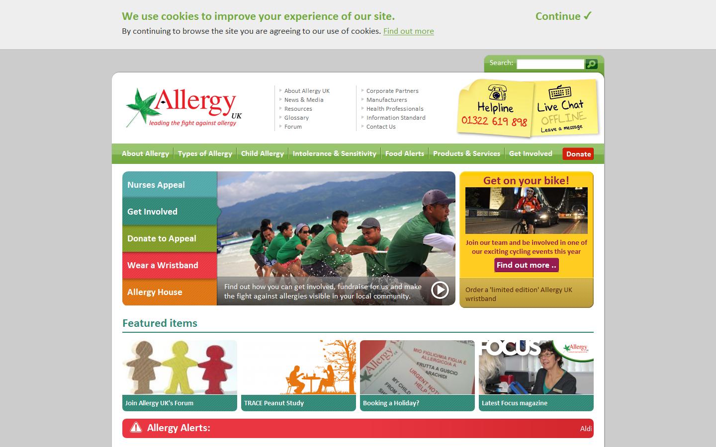 Allergy UK Website