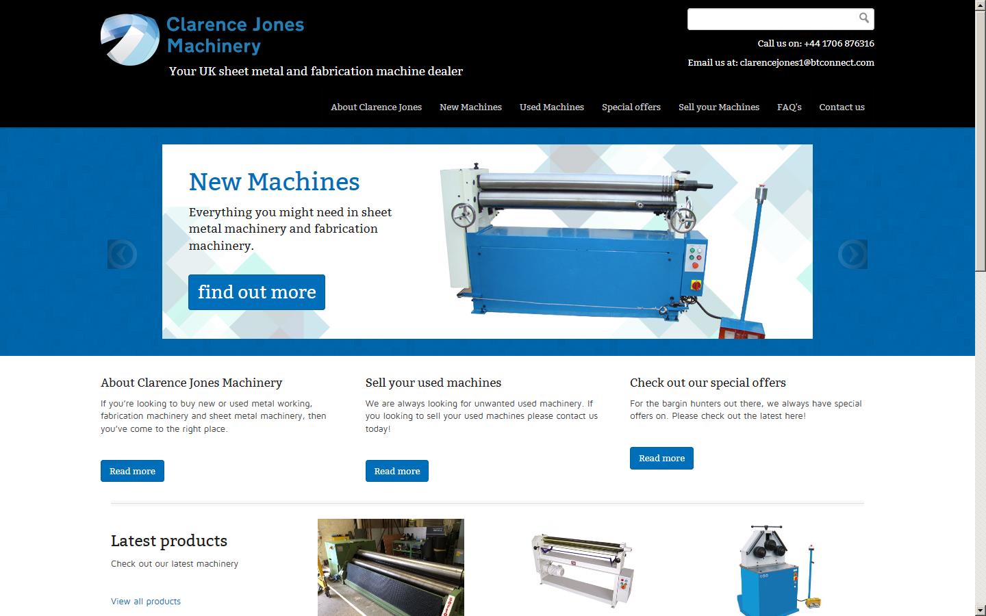 Clarence Jones Machinery Company Ltd  Website