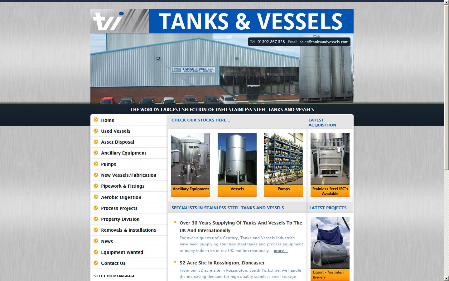 Tanks & Vessels Website