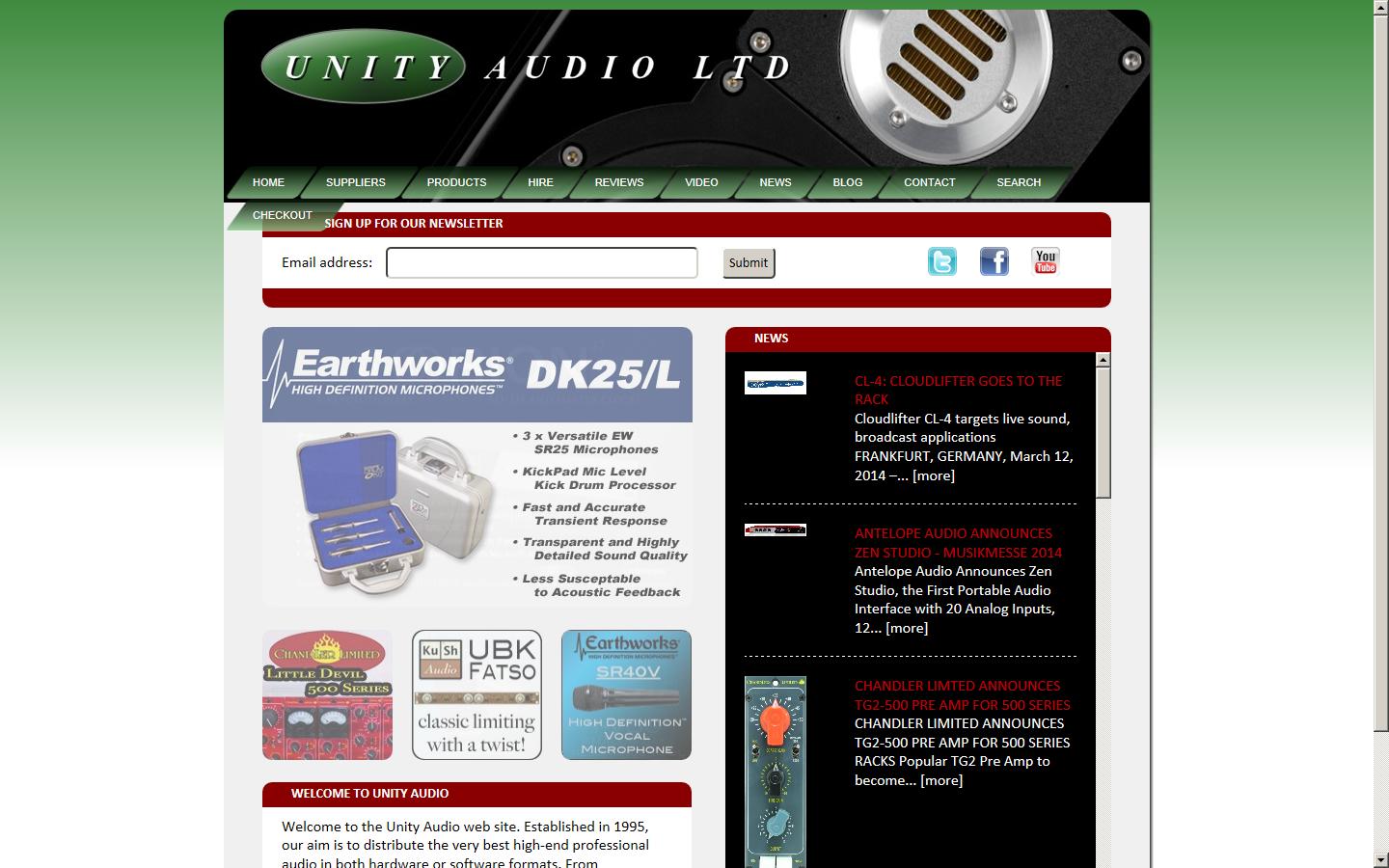 Unity Audio Ltd Website