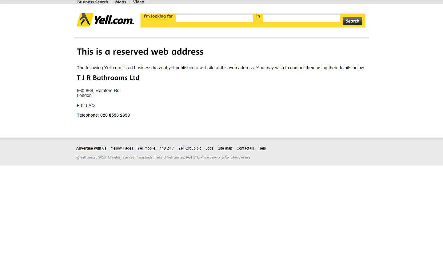 Tjr Bathrooms Website