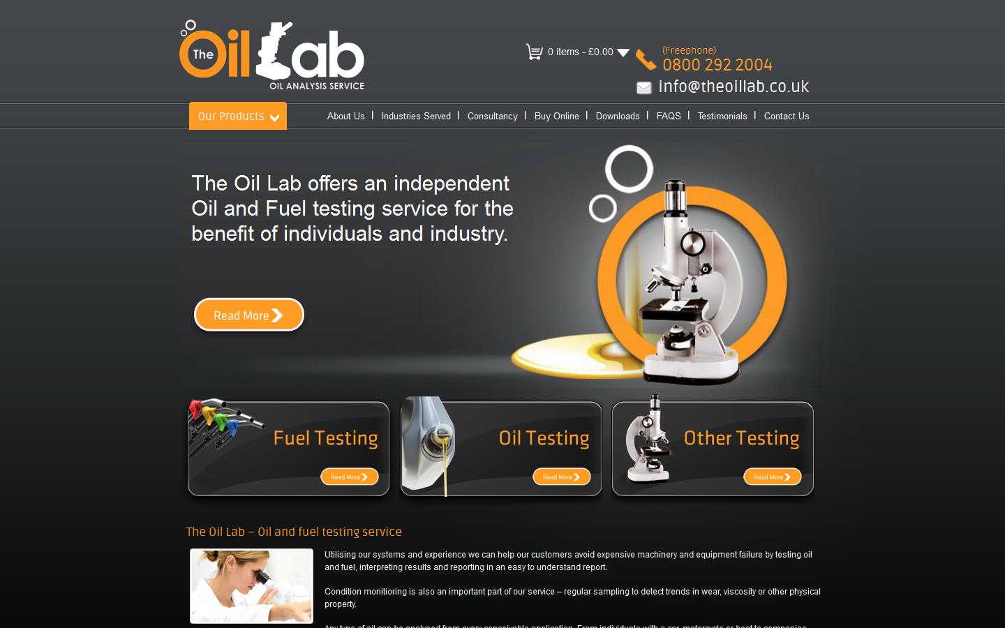 The Oil Lab Ltd Website