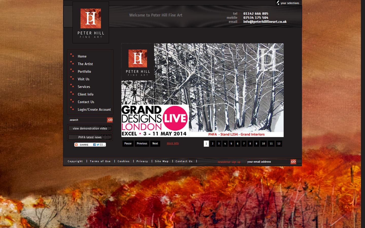 Peter Hill Fine Art Gallery Website