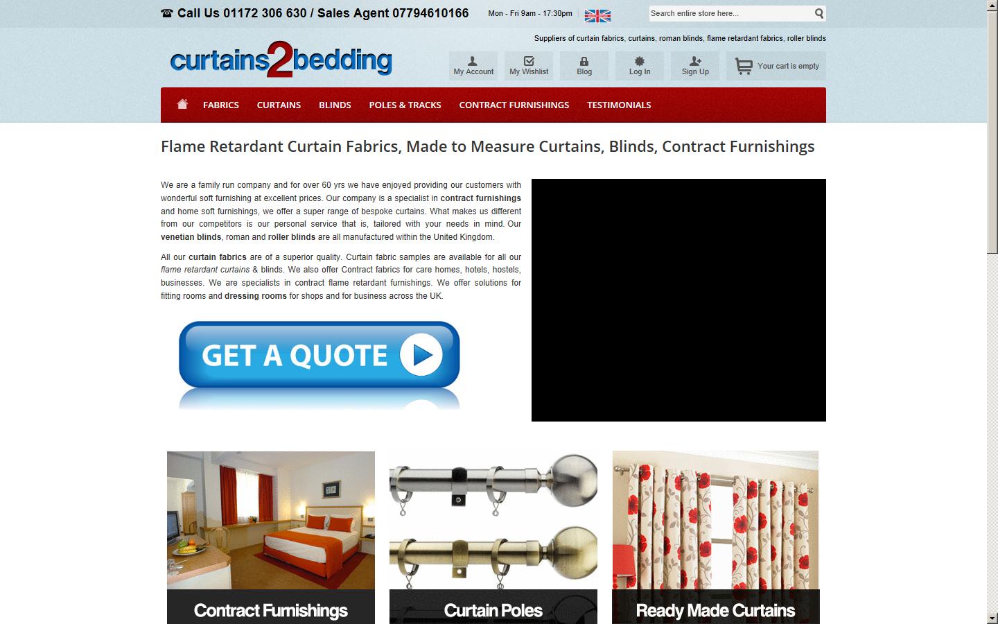 Curtains2bedding Website