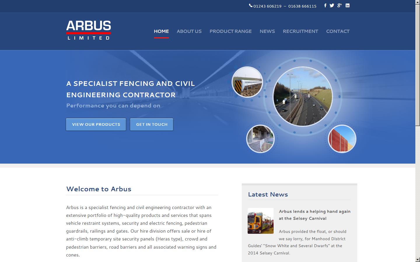Arbus Ltd Website