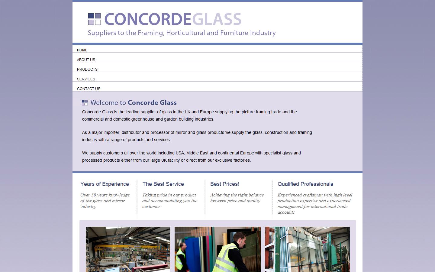 Concorde Glass Ltd Website