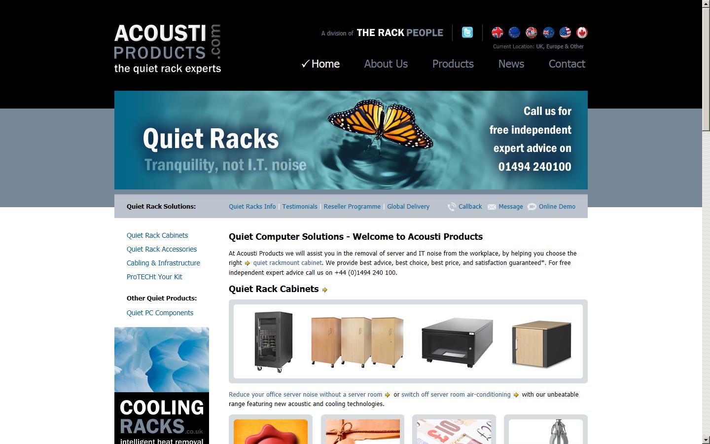 Acousti Products Ltd Website