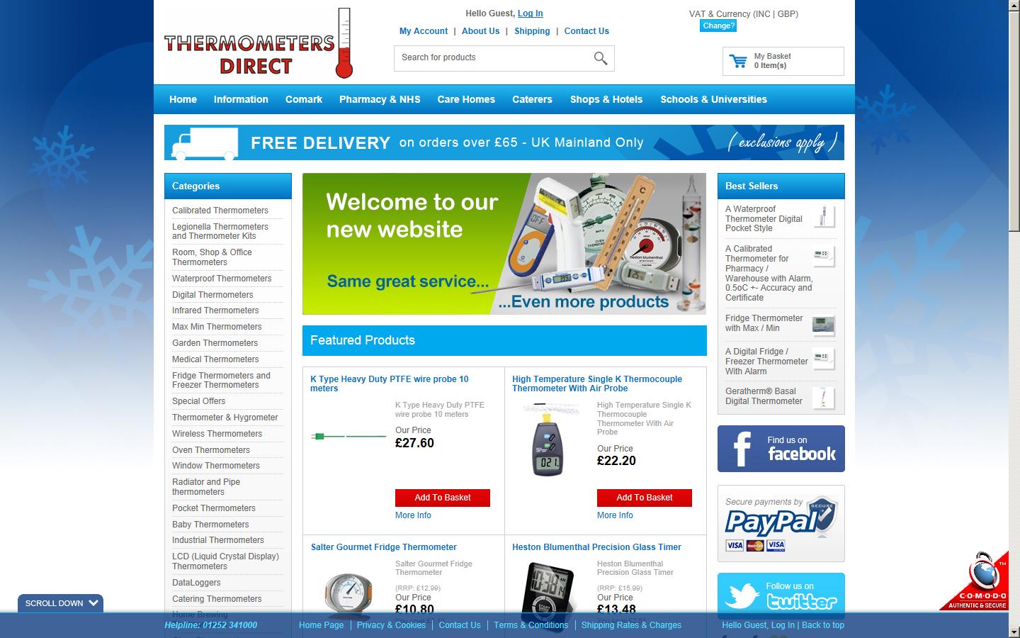 Thermometers Direct Website