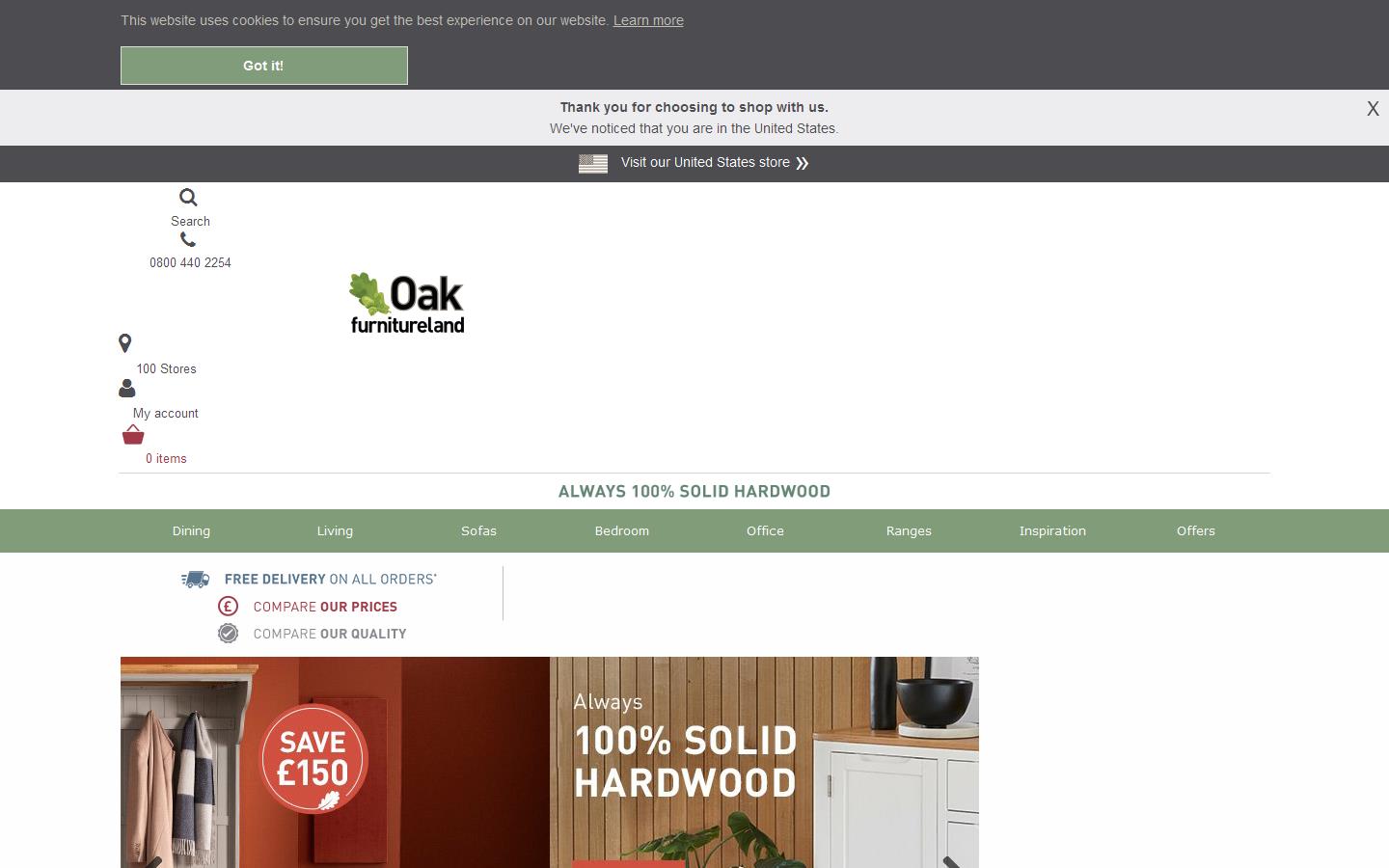 Oak Furniture Land Website