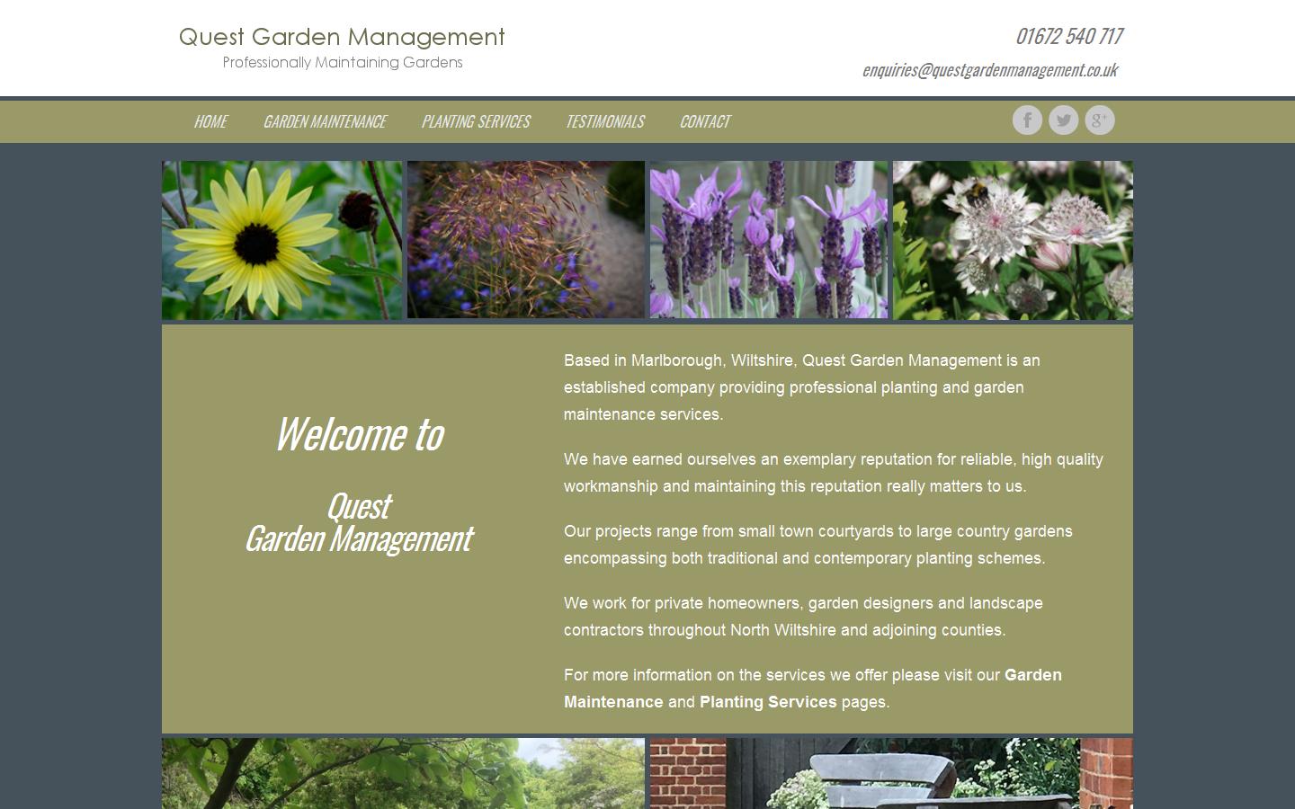 Quest Garden Management Website