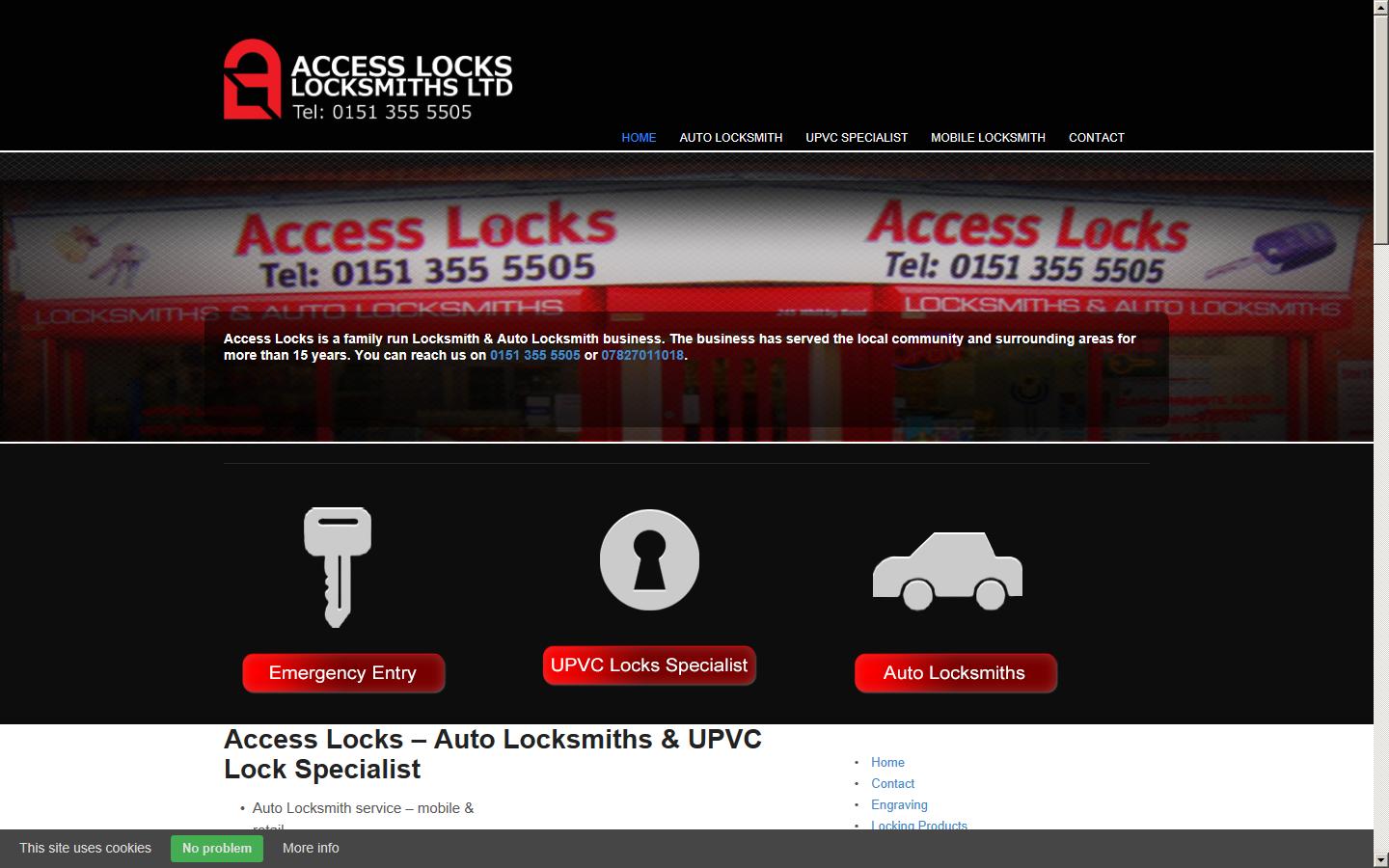 Access Locks Locksmiths Ltd Website