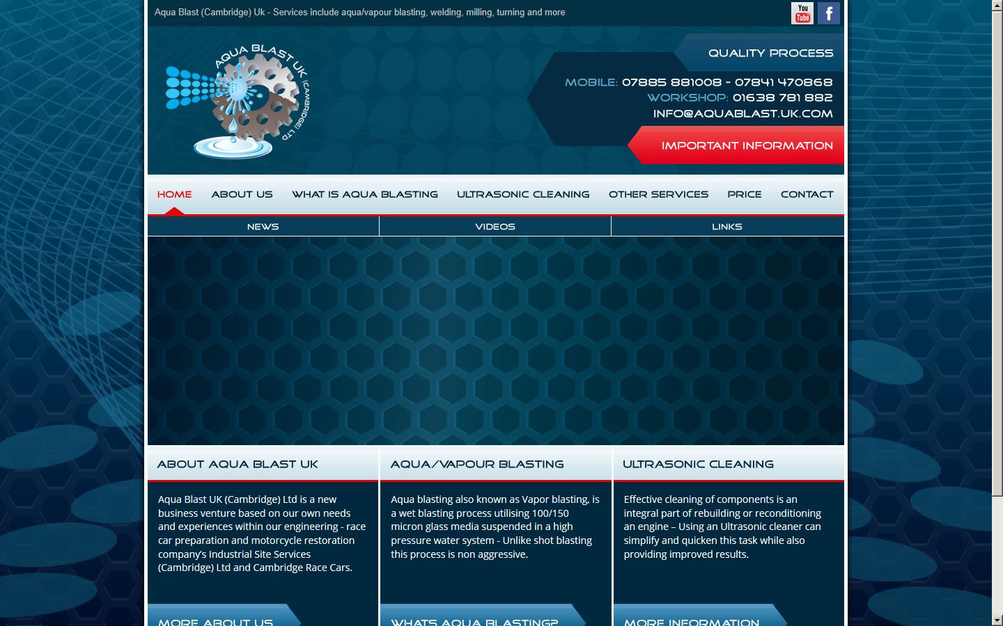 Aqua Blast UK (Cambridge) Ltd Website