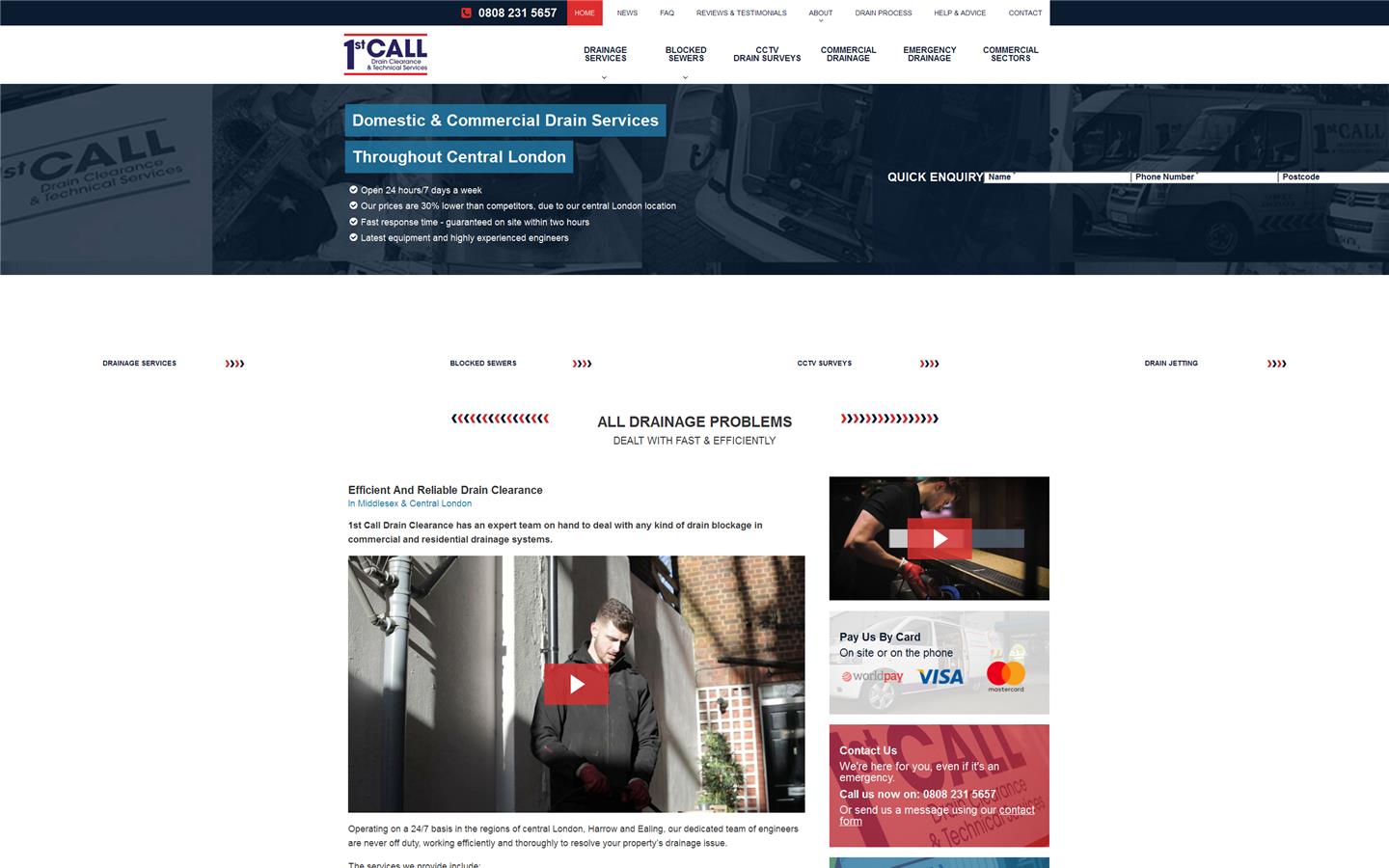 1st Call Drain Clearance Website