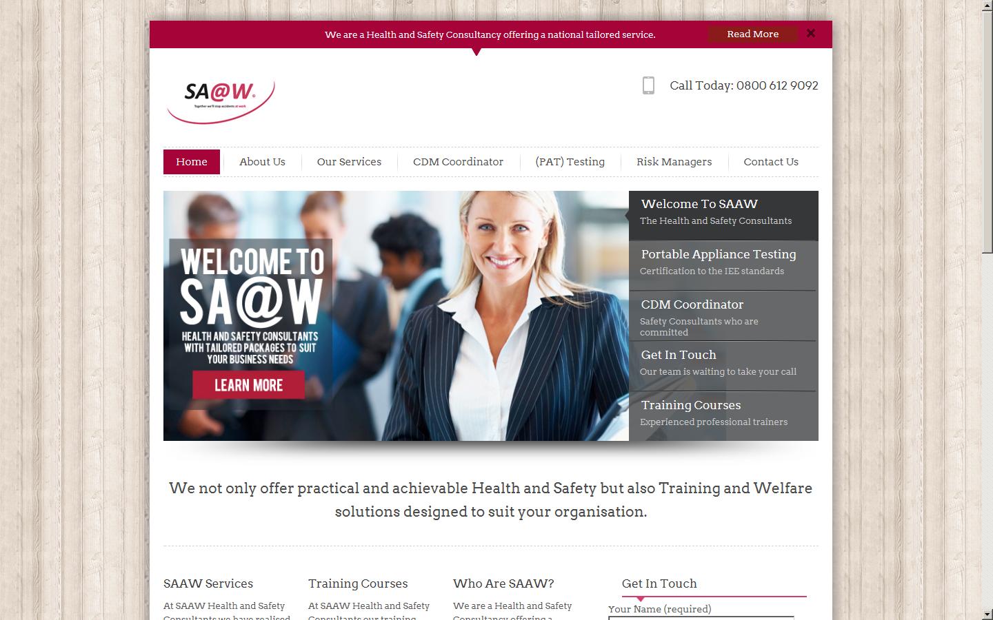 Sa@w Health and Safety Consultants Ltd Website