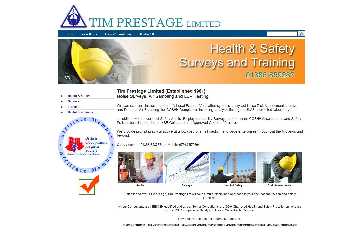 Tim Prestage Ltd Website