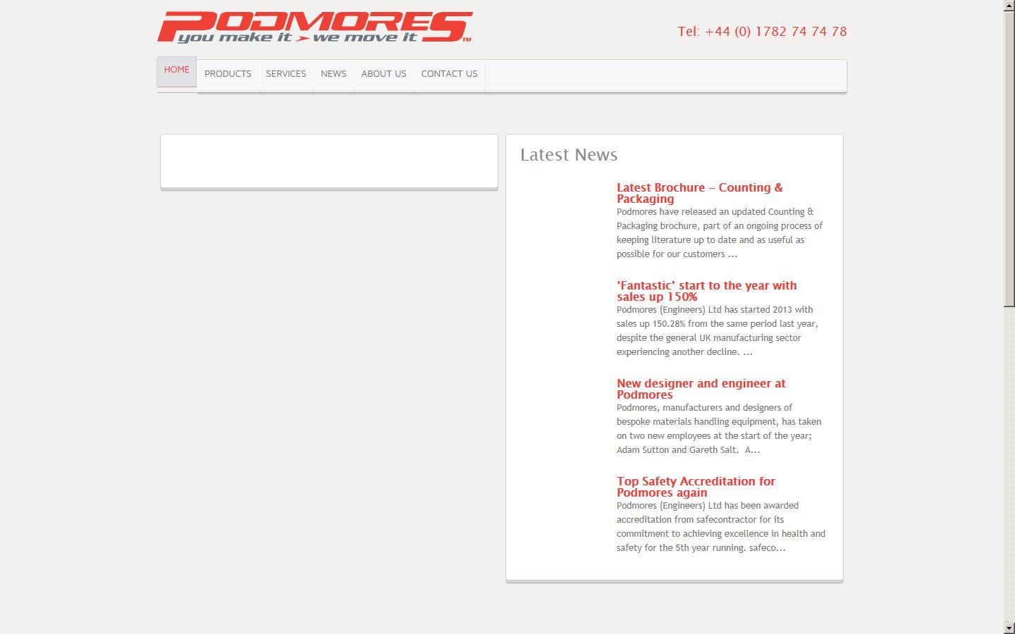 Podmores Engineers Ltd Website