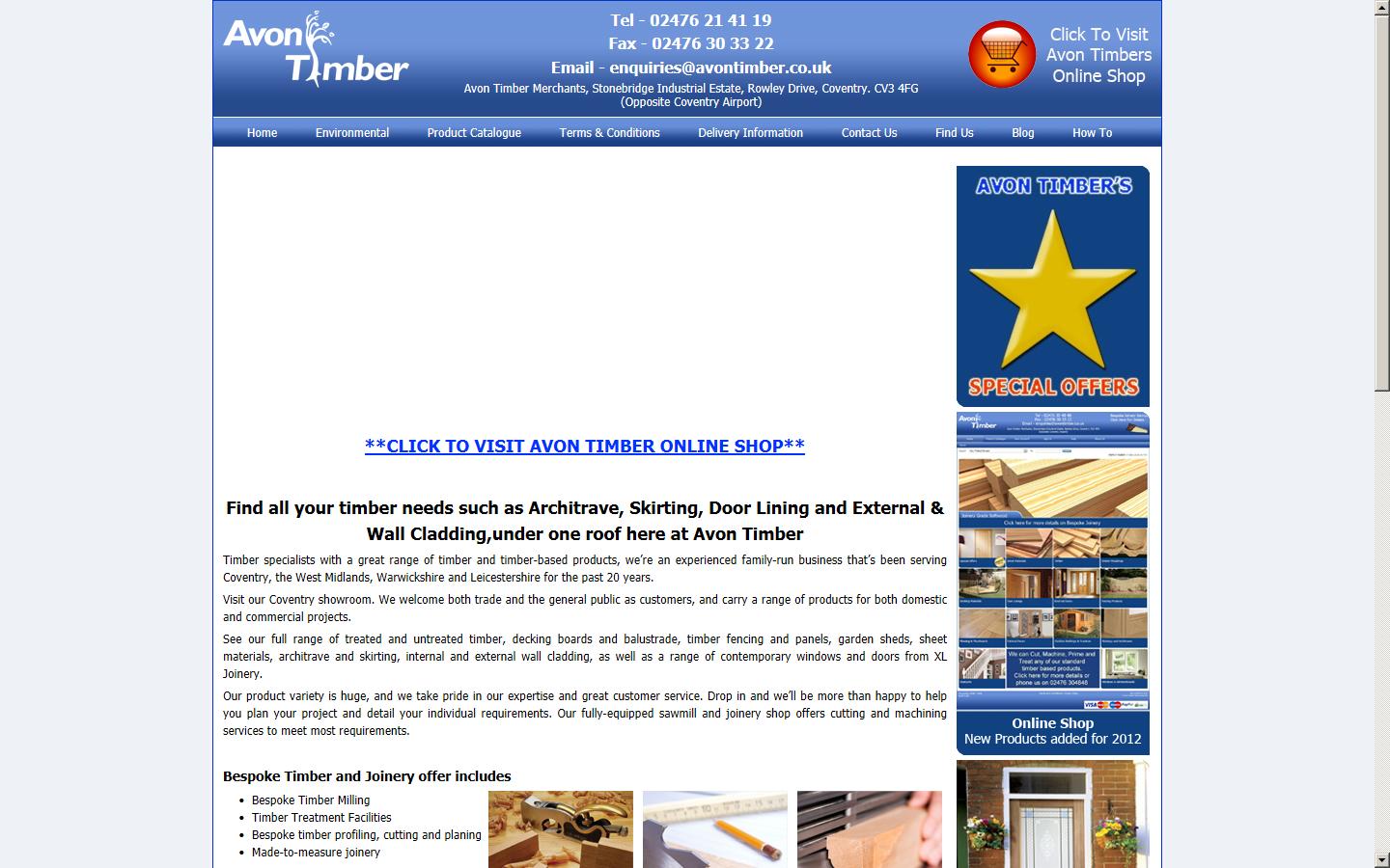 Avon Timber Merchants Ltd Website
