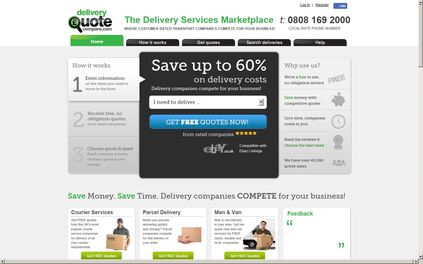 Delivery Quote Compare Website