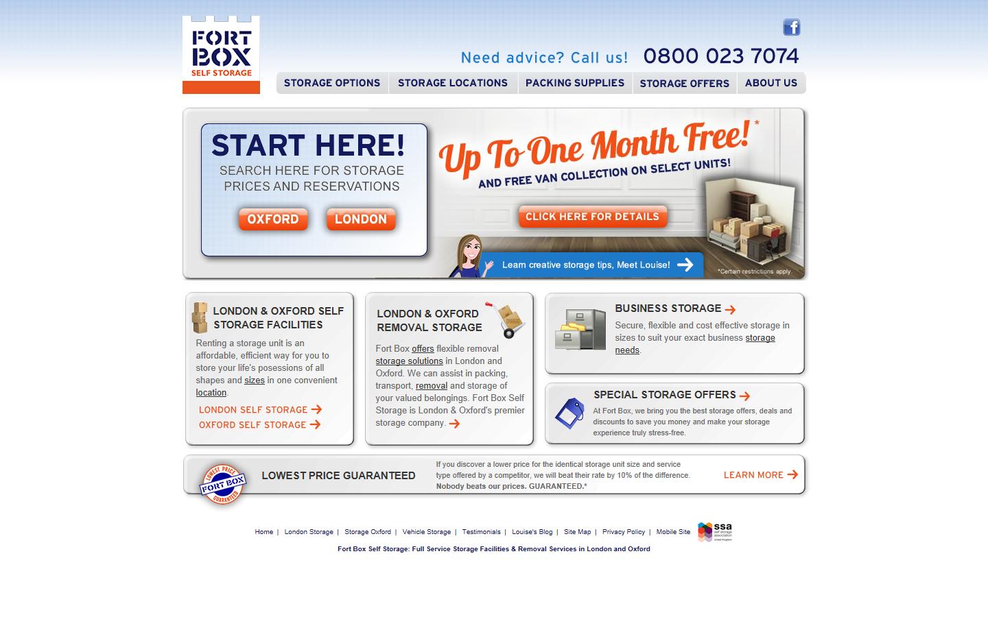 Fort Box Self Storage Oxford Website
