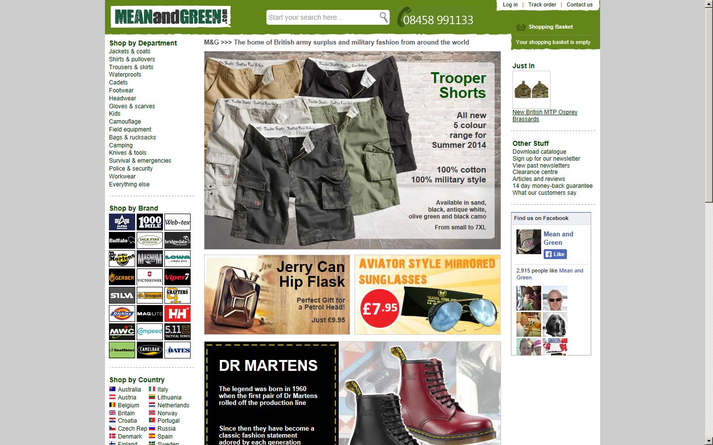 Commando Army Wear Ltd Website