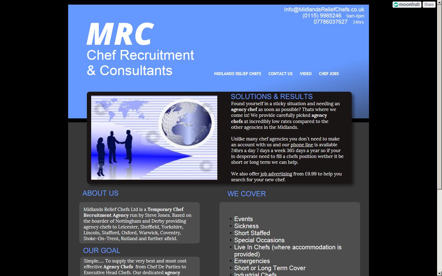 Midlands Relief Chefs Website
