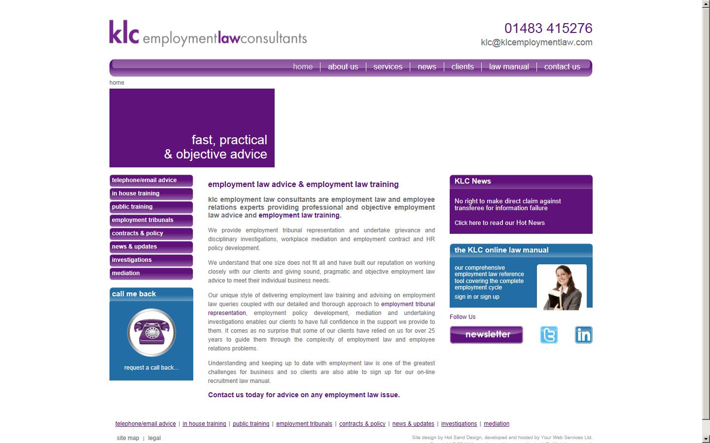 KLC Employment Law Consultants LLP Website
