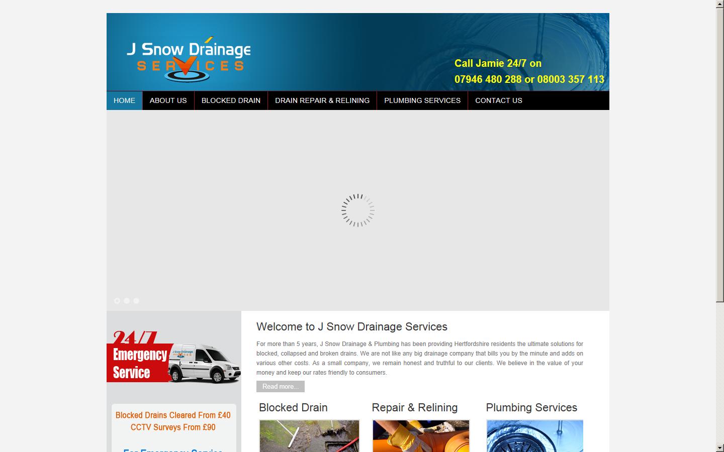 J Snow Drainage Company Website