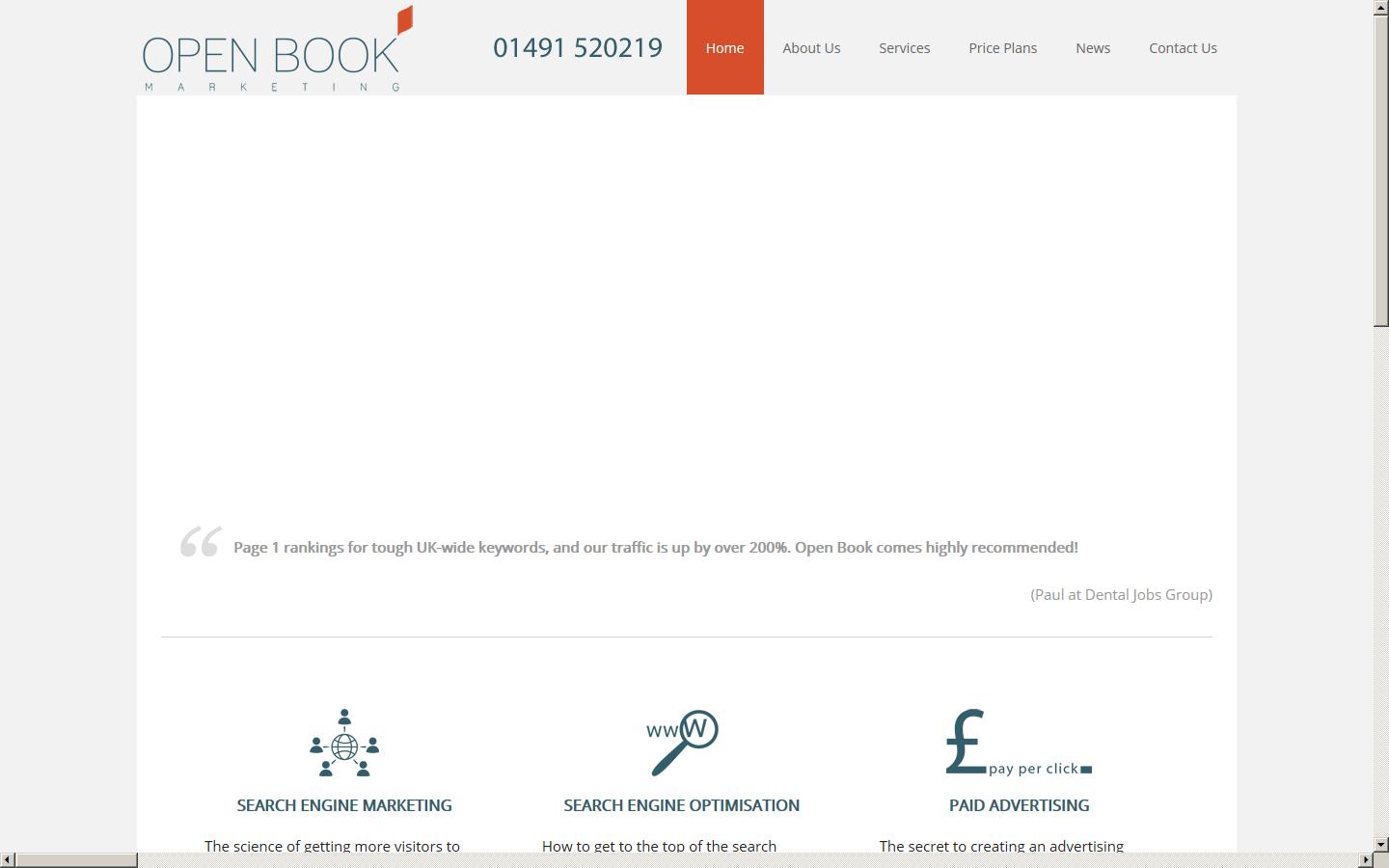 Open Book Marketing	 Website