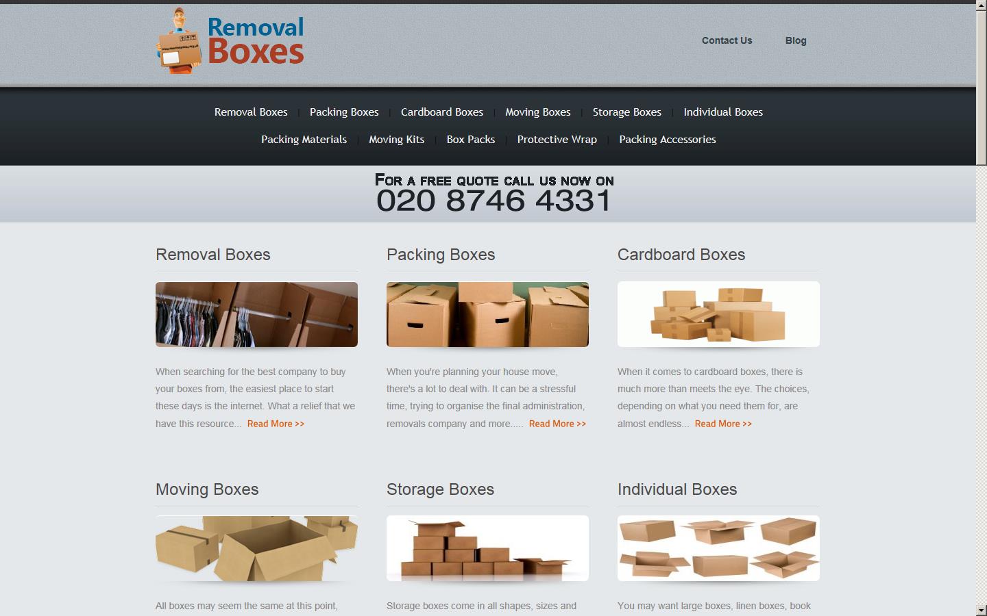 Removal Boxes Website
