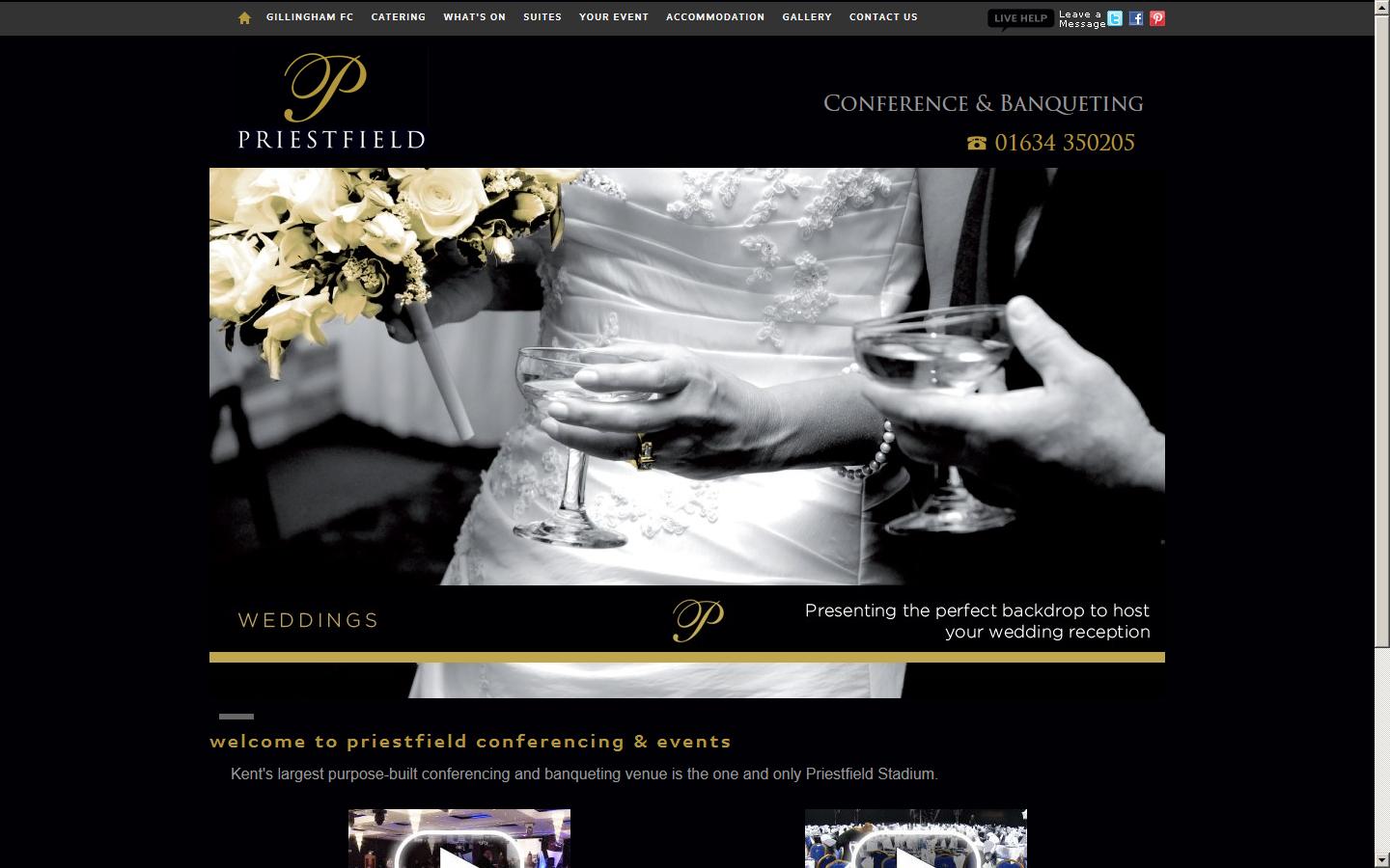 Priestfield Stadium Website