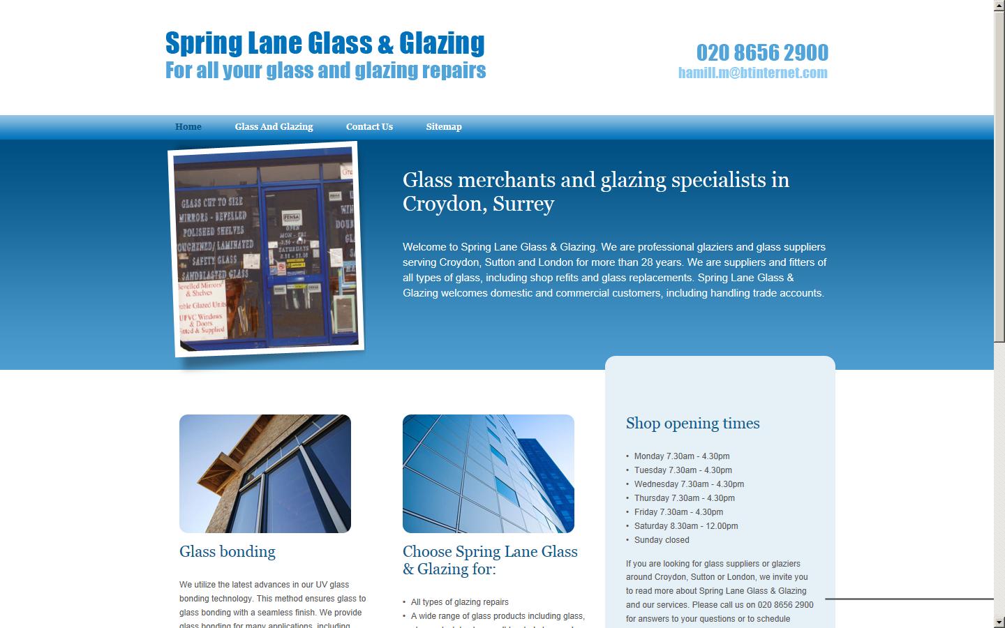 Spring Lane Glass & Glazing Website