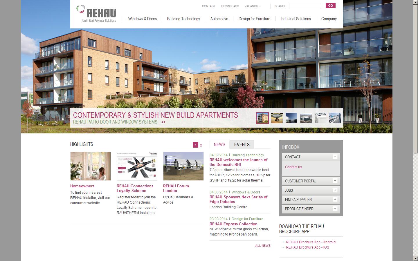 REHAU Ltd Website