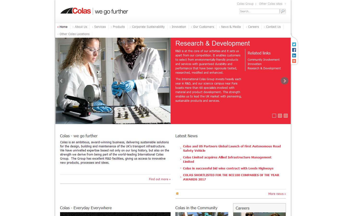 Colas Ltd Website