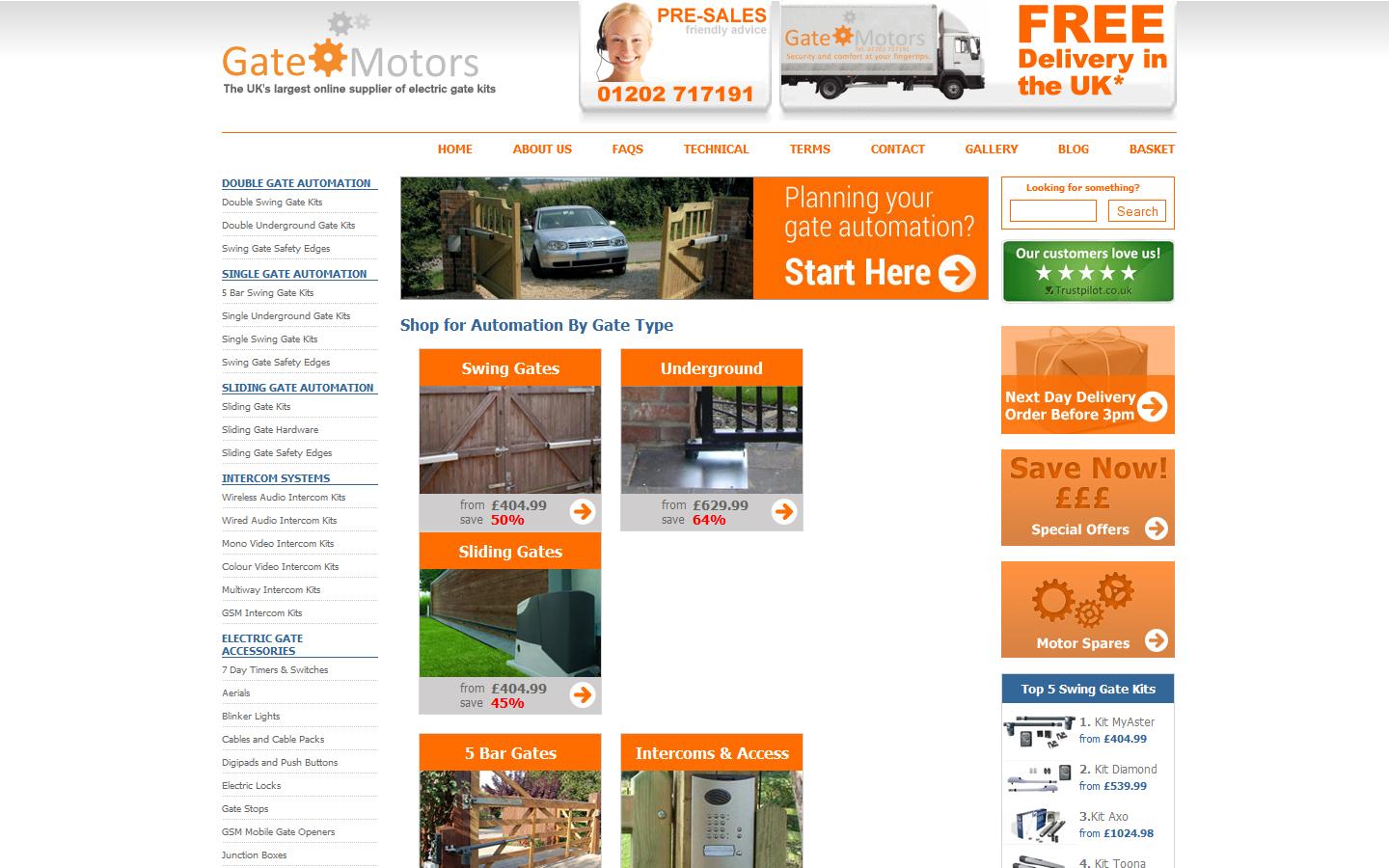 Gate Motors Website