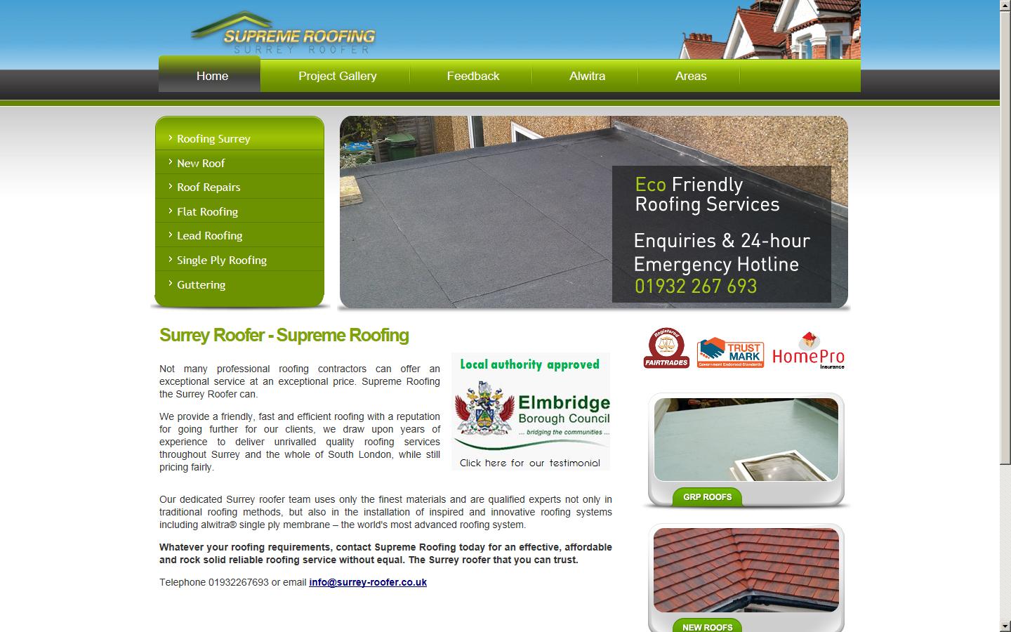Supreme Roofing Website