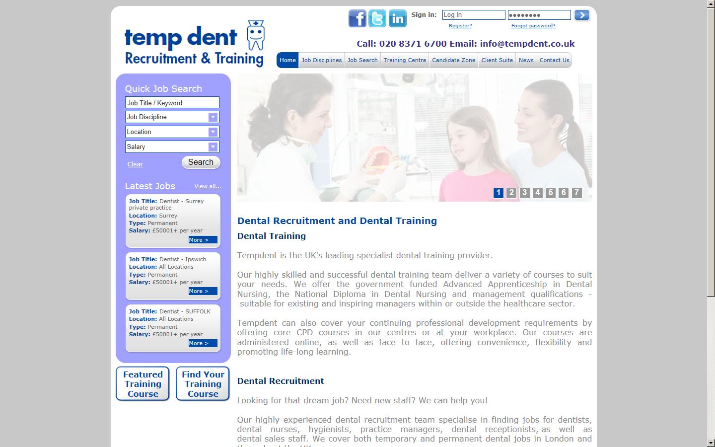 Tempdent Website