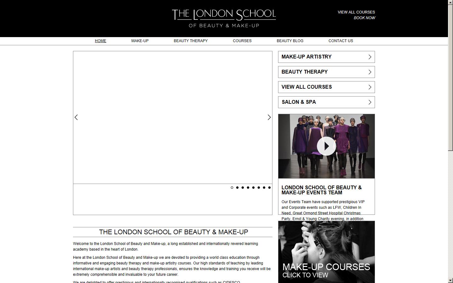 The London School Of Beauty And Makeup Website