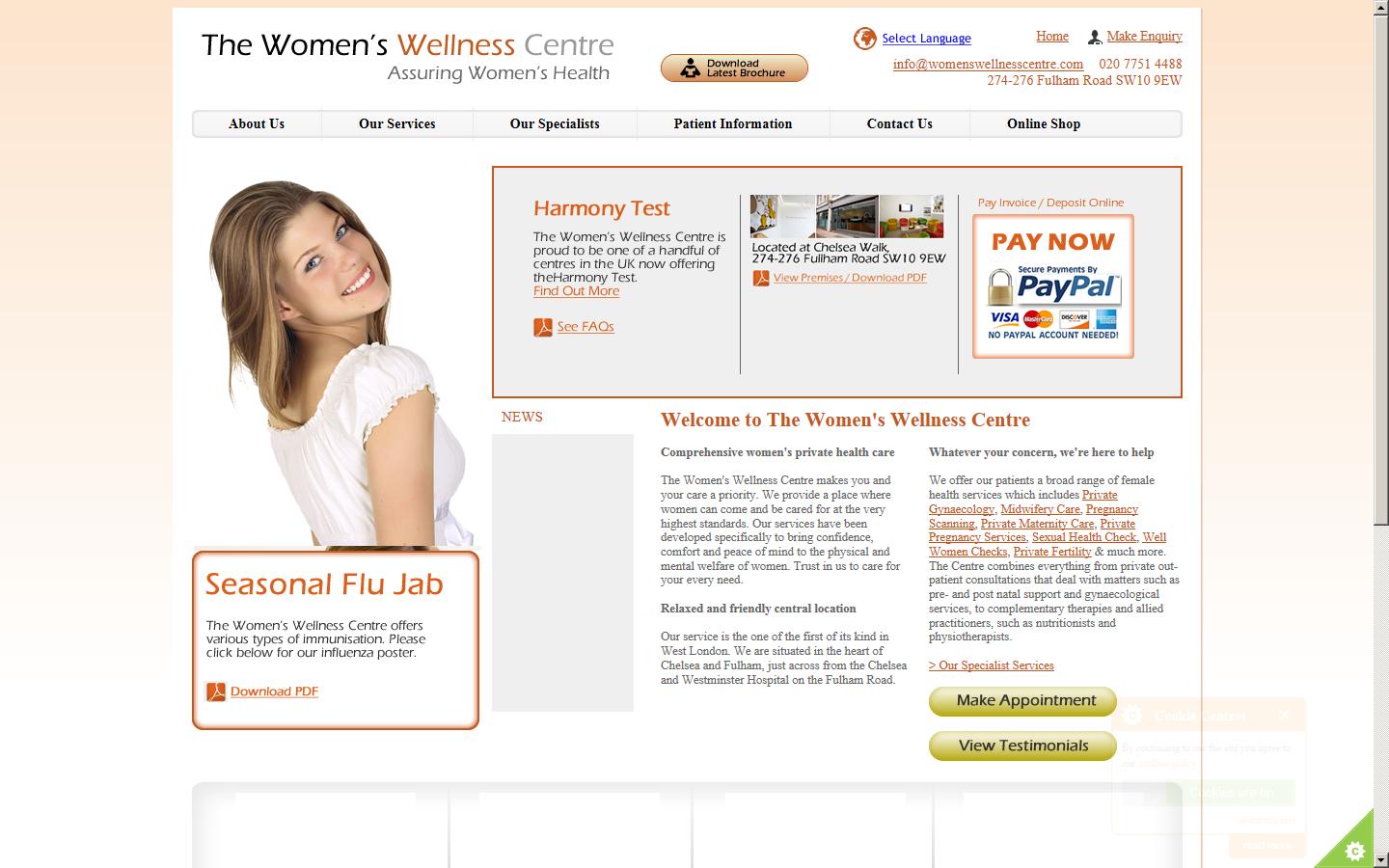 The Women''s Wellness Centre Website