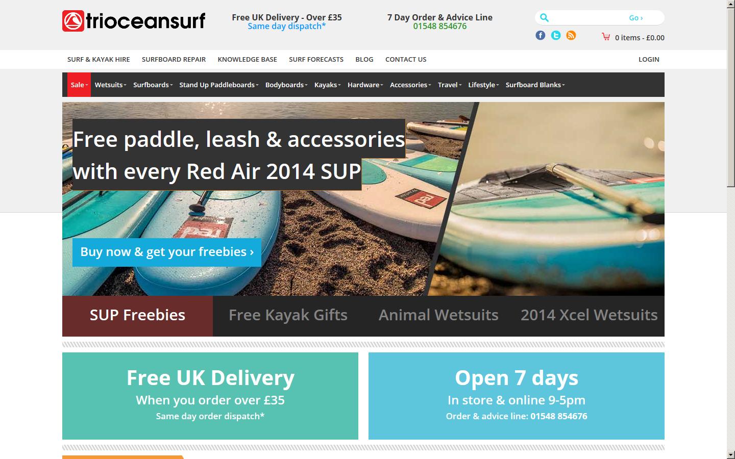 Triocean Surf Website