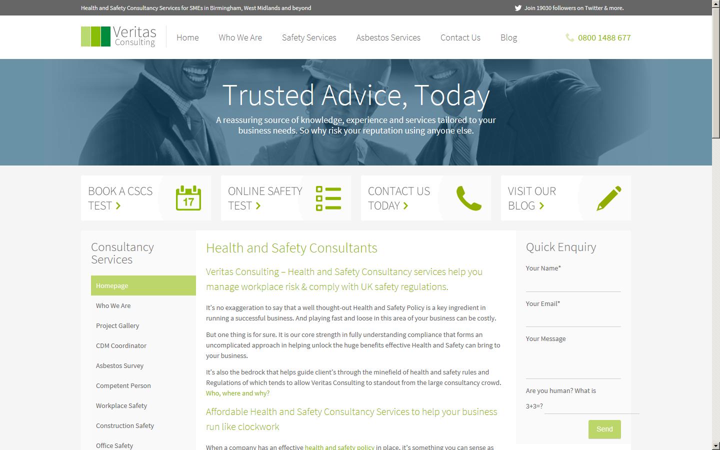 Veritas Consulting Safety Services Ltd Website