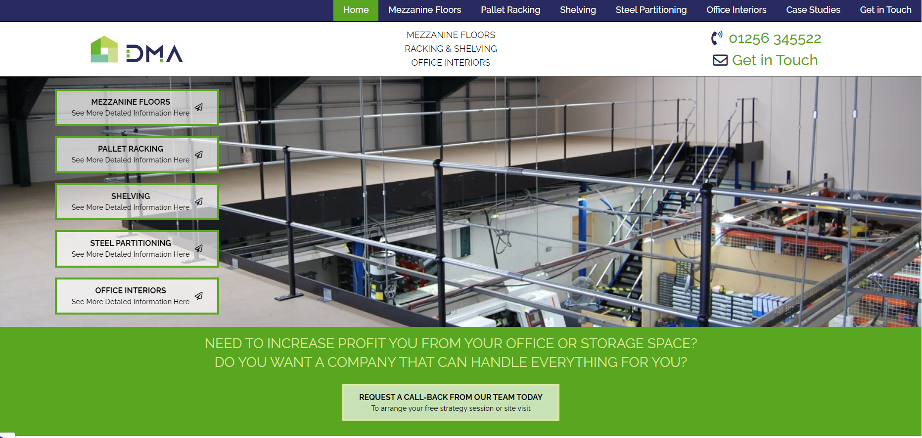 DMA Storage Solutions Ltd Website