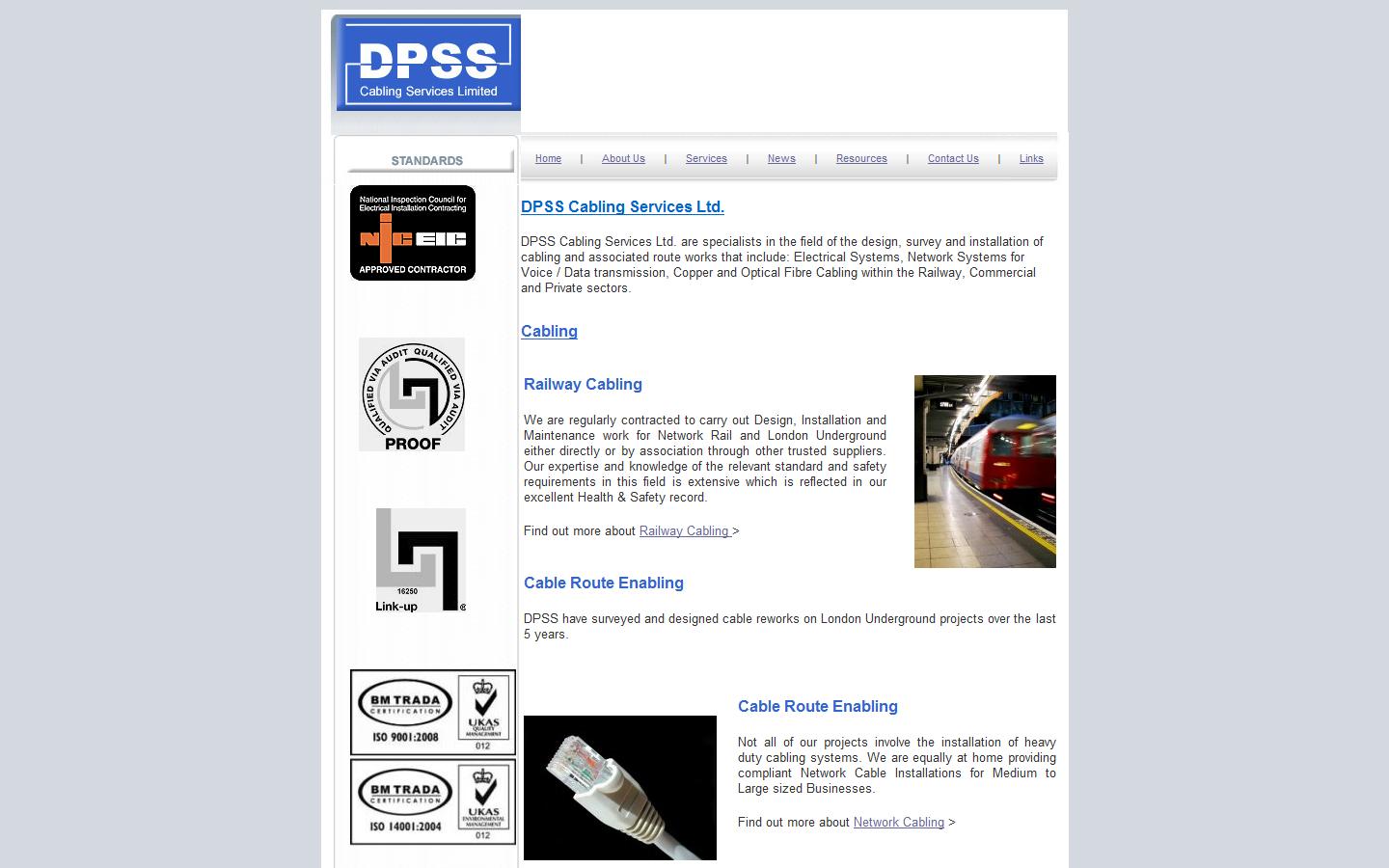 D P S S Cabling Services Ltd. - Uxbridge Website