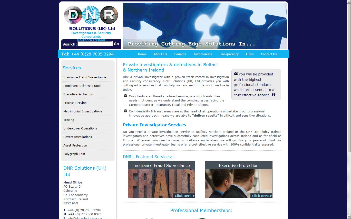 DNR Solutions (UK) Ltd Website